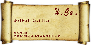 Wölfel Csilla névjegykártya