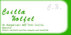 csilla wolfel business card